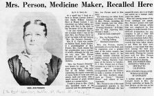 Mrs. Person, medicine maker, recalled here